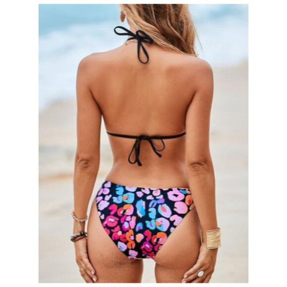 **CUPSHE** Women's Bikini Sets Halter Straps Two Piece Swimsuit Small NWT - Picture 5 of 7